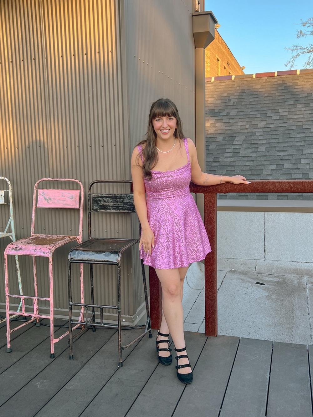 For Love And Lemons Pink Sequin Mini Dress - Picture 5 of 6